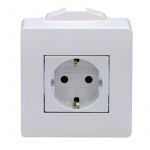 Коробка 1-м ОП PDD-N60 16А IP00 с заземл. с силовой роз. BRAVA 2мод. бел. DKC 10482 Коробка 1-м ОП PDD-N60 16А IP00 с заземл. с силовой роз. BRAVA 2мод. бел. DKC 10482