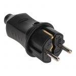 Вилка прямая влагозащ. 16А IP44 230В 2P+PE каучук черн. PROCONNECT 111-001-4 Вилка прямая влагозащ. 16А IP44 230В 2P+PE каучук черн. PROCONNECT 111-001-4