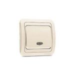 Выключатель 1-кл. СП Mimoza 10А IP20 с подсветкой крем./крем. Makel 25021 Выключатель 1-кл. СП Mimoza 10А IP20 с подсветкой крем./крем. Makel 25021