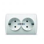 Розетка 2-м ОП Клио 16А IP44 с заземл. бел. UNIVersal К2231 Розетка 2-м ОП Клио 16А IP44 с заземл. бел. UNIVersal К2231