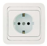 Розетка 1-м СП Mimoza 16А IP20 с заземл. пластик. основ. бел./бел. Makel 12028 Розетка 1-м СП Mimoza 16А IP20 с заземл. пластик. основ. бел./бел. Makel 12028