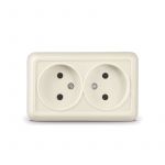 Розетка 2-м ОП Олимп 16А IP20 без заземл. сл. кость UNIVersal Б-О0102 Розетка 2-м ОП Олимп 16А IP20 без заземл. сл. кость UNIVersal Б-О0102