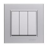 Выключатель 3-кл. СП Karea 10А IP20 сереб. Makel 56065091 Выключатель 3-кл. СП Karea 10А IP20 сереб. Makel 56065091