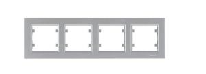 Рамка 4-м Karea горизонт. сереб. Makel 56065704 Рамка 4-м Karea горизонт. сереб. Makel 56065704