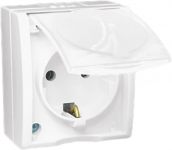 Розетка 1-м ОП Simon15 16А IP54 250В с заземл. с крышкой винт. клеммы бел. Simon 1594445-030 Розетка 1-м ОП Simon15 16А IP54 250В с заземл. с крышкой винт. клеммы бел. Simon 1594445-030