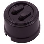 Выключатель 2-кл. ретро ABS-пластик корич. Bironi B1-222-22 Выключатель 2-кл. ретро ABS-пластик корич. Bironi B1-222-22