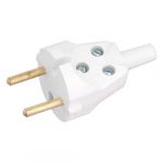 Вилка электрическая плоская с кембриком без заземл. 6А 250В IP20 полистирол Bylectrica В6-215 Вилка электрическая плоская с кембриком без заземл. 6А 250В IP20 полистирол Bylectrica В6-215