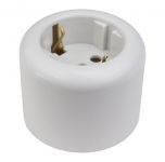 Розетка с заземл. керамика бел. Bironi R1-101-01 Розетка с заземл. керамика бел. Bironi R1-101-01