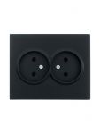 Розетка 2-м СП VESNA без заземл. ПБТ черн. бархат LEZARD 742-4200-128B Розетка 2-м СП VESNA без заземл. ПБТ черн. бархат LEZARD 742-4200-128B