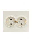 Розетка 2-м СП VESNA с заземл. ПБТ кремов. LEZARD 742-0300-127B Розетка 2-м СП VESNA с заземл. ПБТ кремов. LEZARD 742-0300-127B