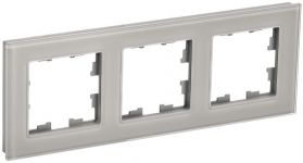 Рамка 3-м BRITE РУ-3-2-БрД стекло дым. IEK BR-M32-G-K30 Рамка 3-м BRITE РУ-3-2-БрД стекло дым. IEK BR-M32-G-K30