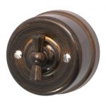 Выключатель 1-кл. пластик бронза Bironi B1-200-25 Выключатель 1-кл. пластик бронза Bironi B1-200-25