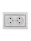 Розетка 2-м СП Mira 16А IP20 без заземл. с сер. вставкой керамика бел. LEZARD 701-0215-128