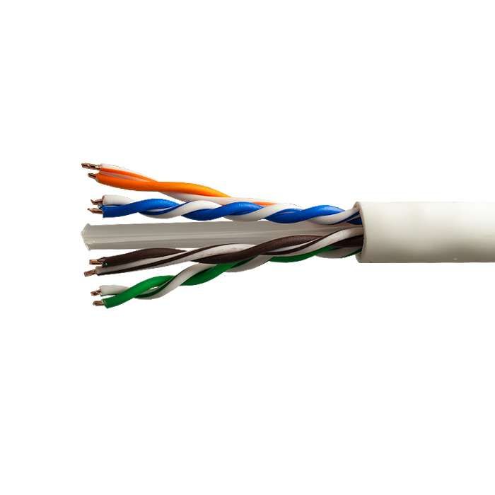 Кабель витая пара U/UTP кат.6 4х2х23AWG solid CU PVC Six сер. 305м (м) SUPRLAN 01-0316