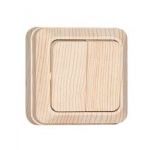 Выключатель 2-кл. ОП Олимп 10А IP20 сосна UNIVersal 5560834