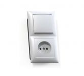 Блок СП БКВР-408 Селена (1-кл. выкл. + розетка) бел. Кунцево 8200 Блок СП БКВР-408 Селена (1-кл. выкл. + розетка) бел. Кунцево 8200