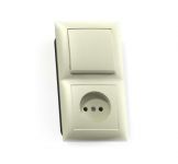 Блок СП БКВР-408 Селена (1-кл. выкл. + розетка) сл. кость Кунцево 8170 Блок СП БКВР-408 Селена (1-кл. выкл. + розетка) сл. кость Кунцево 8170