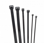 Стяжка кабельная (хомут) нейлон размер 3х80мм, цвет черный (1 пакет/100 шт.)