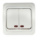 Выключатель 2-кл. СП Classico 2123 10А IP20 с подсветкой бел. ASD / IN HOME 4680005959877 Выключатель 2-кл. СП Classico 2123 10А IP20 с подсветкой бел. ASD / IN HOME 4680005959877