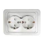 Розетка 2-м CLASSICO защ. шторки с заземл. 2128x бел. ASD / IN HOME 4690612000985 Розетка 2-м CLASSICO защ. шторки с заземл. 2128x бел. ASD / IN HOME 4690612000985