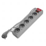 Удлинитель с сетевым фильтром 5х1.5м 10А IP21 ПВС 3х0.75 сер. Союз 1328 Удлинитель с сетевым фильтром 5х1.5м 10А IP21 ПВС 3х0.75 сер. Союз 1328