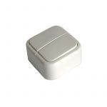 Выключатель 2-кл. ОП 10А IP44 бел. БЕЛТИЗ А5 10-001 Выключатель 2-кл. ОП 10А IP44 бел. БЕЛТИЗ А5 10-001