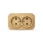 Розетка 2-м ОП 16А IP20 с заземл. сосна IONICH 1439 Розетка 2-м ОП 16А IP20 с заземл. сосна IONICH 1439