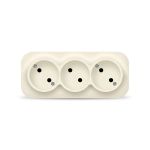 Розетка 3-м ОП 10А IP20 без заземл. сл. кость IONICH 1450 Розетка 3-м ОП 10А IP20 без заземл. сл. кость IONICH 1450