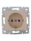 Розетка 1-м СП Karina с заземл. термопласт механизм крем. LEZARD 707-0388-122B