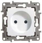 Розетка 1-м СП Etika 16А IP20 250В 2P без заземл. немецк. стандарт винтов. клеммы механизм бел. Leg 672220 Розетка 1-м СП Etika 16А IP20 250В 2P без заземл. немецк. стандарт винтов. клеммы механизм бел. Leg 672220