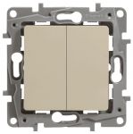 Выключатель 2-кл. СП Etika 10А IP20 250В 10AX с подсветкой/индикацией безвинтов. зажимы механизм сл. кость Leg 672304 Выключатель 2-кл. СП Etika 10А IP20 250В 10AX с подсветкой/индикацией безвинтов. зажимы механизм сл. кость Leg 672304