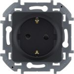 Розетка 1-м СП Inspiria 16А IP20 250В 2P+E защ. шторки немецк. стандарт механизм антрацит Leg 673733 Розетка 1-м СП Inspiria 16А IP20 250В 2P+E защ. шторки немецк. стандарт механизм антрацит Leg 673733