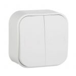 Выключатель 2-кл. ОП Quteo 10А IP20 10AX бел. Leg 782202 Выключатель 2-кл. ОП Quteo 10А IP20 10AX бел. Leg 782202