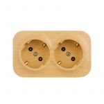 Розетка 2-м ОП Quteo 16А IP20 250В 2х2P+E с заземл. без защ. шторок дерево Leg 782293 Розетка 2-м ОП Quteo 16А IP20 250В 2х2P+E с заземл. без защ. шторок дерево Leg 782293