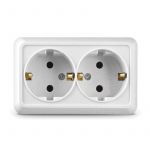 Розетка 2-м ОП Олимп 16А IP20 с заземл. бел. UNIVersal О0128 Розетка 2-м ОП Олимп 16А IP20 с заземл. бел. UNIVersal О0128