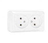 Розетка 2-м ОП Олимп 16А IP20 без заземл. бел. UNIVersal О0102 Розетка 2-м ОП Олимп 16А IP20 без заземл. бел. UNIVersal О0102