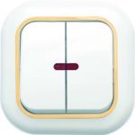 Выключатель 2-кл. СП Валентина 10А IP20 С56-175 с индикацией бел./зол. Кунцево 7650 Выключатель 2-кл. СП Валентина 10А IP20 С56-175 с индикацией бел./зол. Кунцево 7650