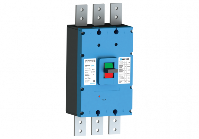 Силовой автоматический выключатель E2K-16N с электроприводом 1600TMR 3P 50кА ELVERT