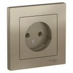 Розетка 1-м СП AtlasDesign 16А IP20 без заземл. в сборе шампань SE ATN000540 Розетка 1-м СП AtlasDesign 16А IP20 без заземл. в сборе шампань SE ATN000540