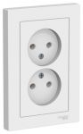 Розетка двойная AtlasDesign без заземл.16А в сборе лотос SE ATN001320