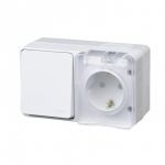 Блок ОП AtlasDesign Profi54 (розетка 16А 250В с заземл. защ. шторки + 1-кл. выкл. 10А) IP54 бел. SE ATN540170 Блок ОП AtlasDesign Profi54 (розетка 16А 250В с заземл. защ. шторки + 1-кл. выкл. 10А) IP54 бел. SE ATN540170