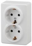 Розетка 2-м ОП Эра Эксперт 11-2205-01 16А IP20 16AX 250В 2х2P+E Schuko бел. Эра Б0020691 Розетка 2-м ОП Эра Эксперт 11-2205-01 16А IP20 16AX 250В 2х2P+E Schuko бел. Эра Б0020691