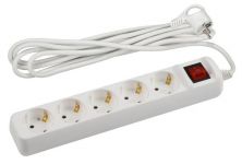 Удлинитель электрический U-5es-5m-3x1.5 с заземлением с выключателем 5 розеток 5м ПВС 3х1.5кв.мм 16А Эра Б0044045 Удлинитель электрический U-5es-5m-3x1.5 с заземлением с выключателем 5 розеток 5м ПВС 3х1.5кв.мм 16А Эра Б0044045