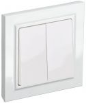 Выключатель 2-кл. СП BRITE ВСР10-2-0-БрБ 10А в сборе бел. IEK BR-V20-0-10-K01-F Выключатель 2-кл. СП BRITE ВСР10-2-0-БрБ 10А в сборе бел. IEK BR-V20-0-10-K01-F