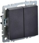 Выключатель 2-кл. СП BRITE ВС10-2-0-БрЧ 10А черн. IEK BR-V20-0-10-K02 Выключатель 2-кл. СП BRITE ВС10-2-0-БрЧ 10А черн. IEK BR-V20-0-10-K02