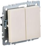 Выключатель проходной 2-кл. СП BRITE ВС10-2-6-БрКр 10А беж. IEK BR-V22-0-10-K10 Выключатель проходной 2-кл. СП BRITE ВС10-2-6-БрКр 10А беж. IEK BR-V22-0-10-K10
