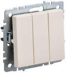 Выключатель 3-кл. СП BRITE ВС10-3-0-БрКр 10А беж. IEK BR-V30-0-10-K10 Выключатель 3-кл. СП BRITE ВС10-3-0-БрКр 10А беж. IEK BR-V30-0-10-K10