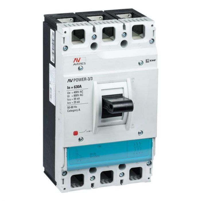 Выключатель автоматический 3п 630А 35кА AV POWER-3/3 TR AVERES EKF mccb-33-630-TR-av