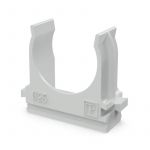 Держатель для труб (клипса) d25мм полистирол Промрукав PR.02725 Держатель для труб (клипса) d25мм полистирол Промрукав PR.02725