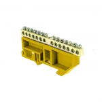 Шина нулевая N 6х9 14 отверстий желтый изолятор на DIN-рейку латунь PROxima EKF sn0-63-14-dz Шина нулевая N 6х9 14 отверстий желтый изолятор на DIN-рейку латунь PROxima EKF sn0-63-14-dz